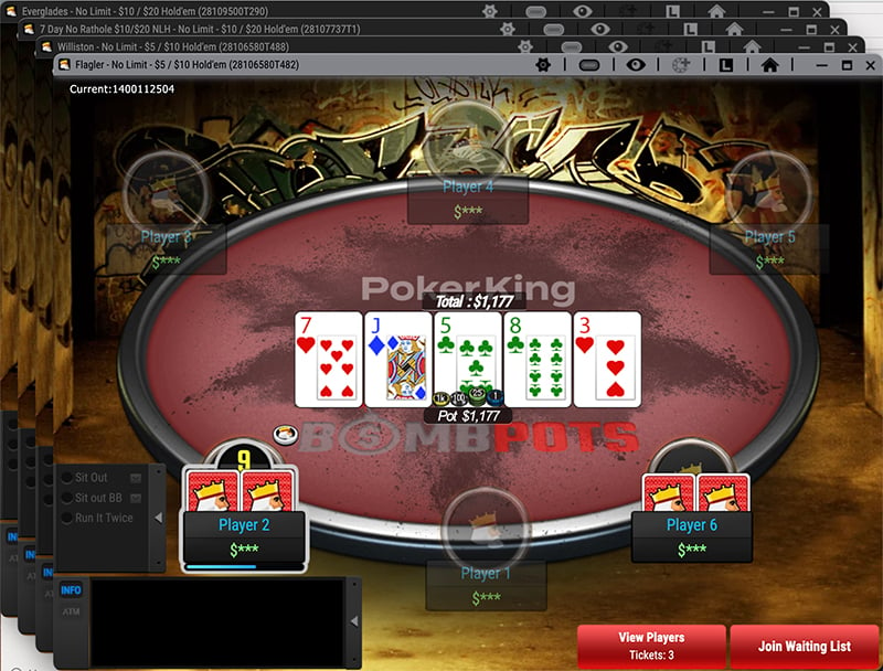 Cascading Table PokerKing