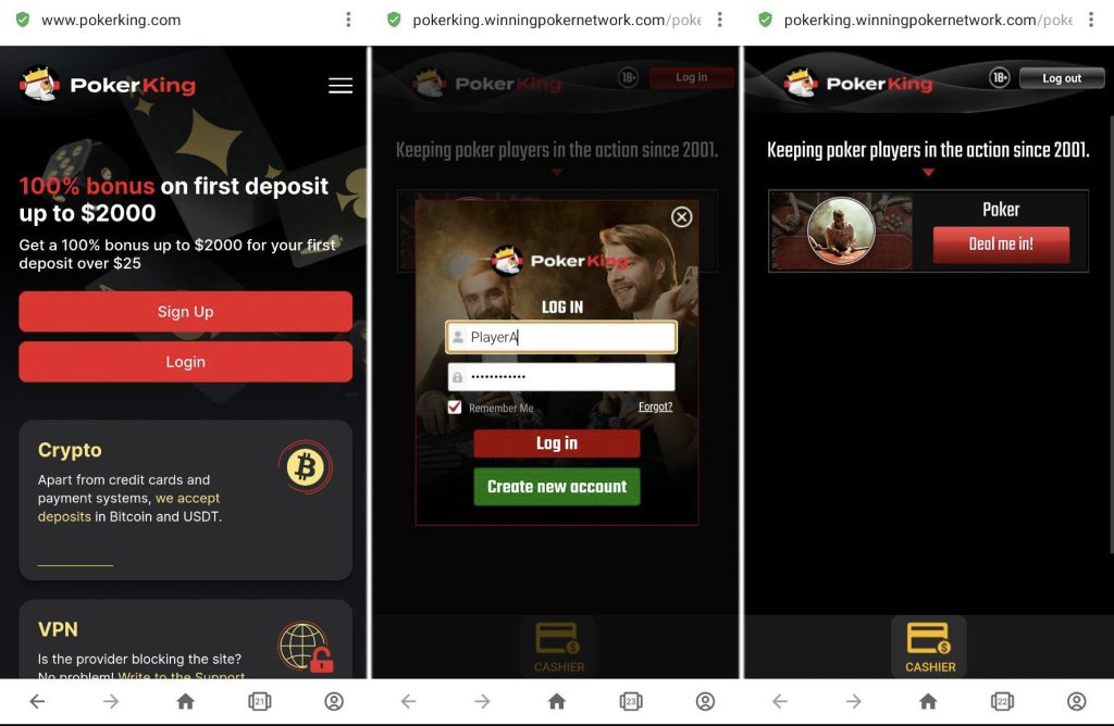 How to start playing PokerKing on Android or iPhone
