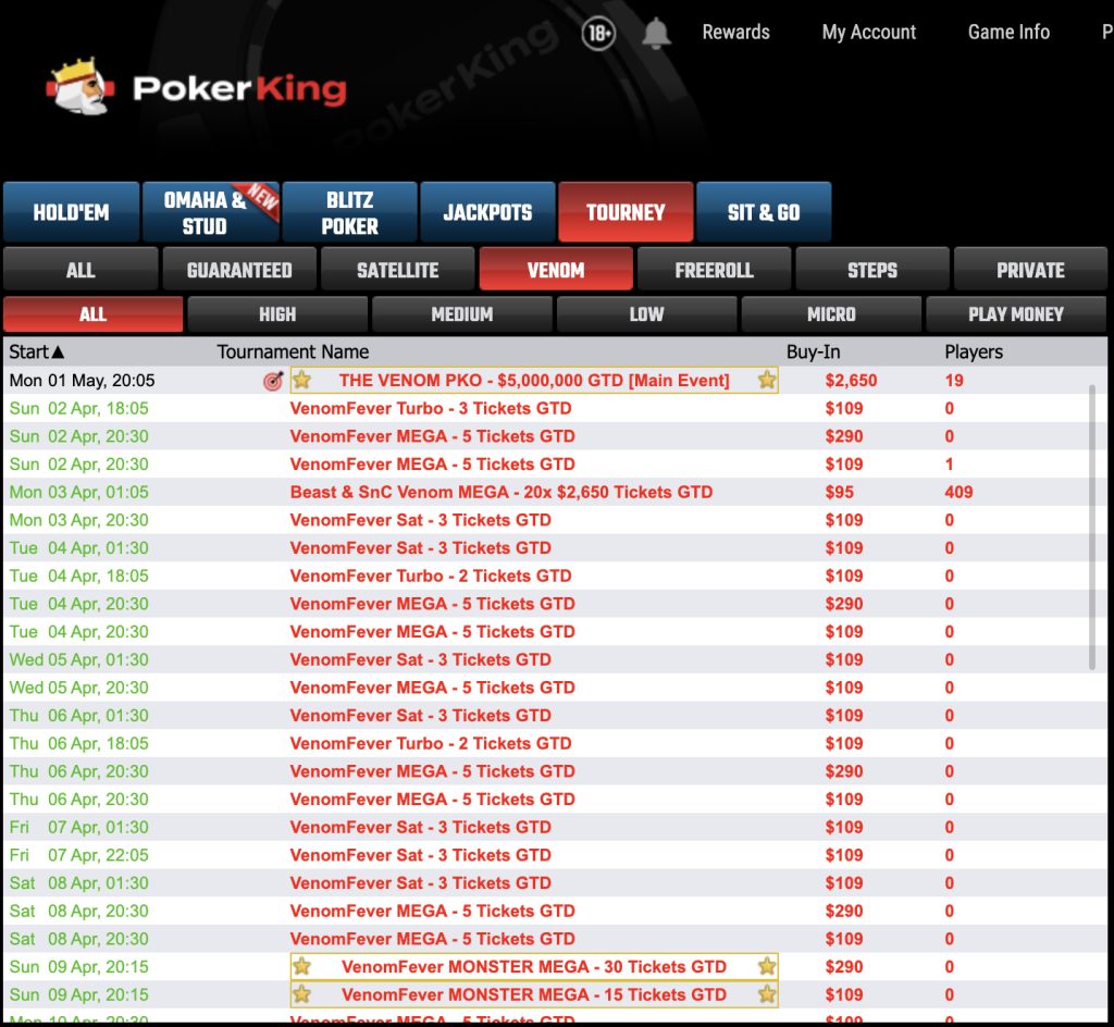 VenomFever Sat Lobby